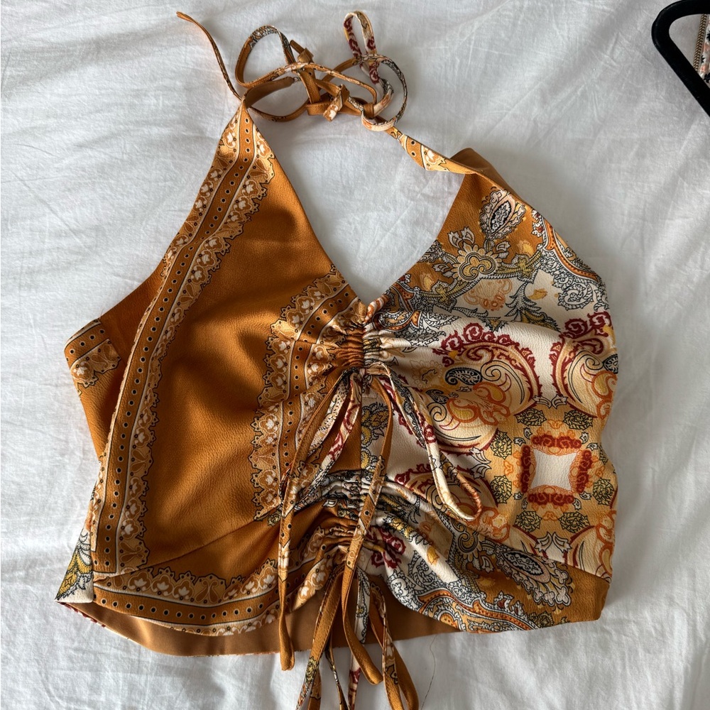 REVOLVE Multicolor Paisley Halter Top